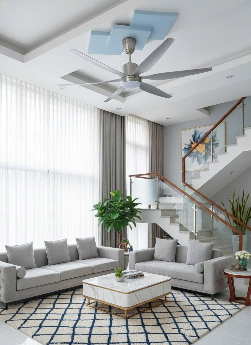 1 Quạt trần đèn cao cấp sang trọng 6 cánh AKA 2