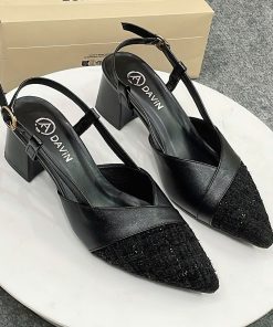 Sục nữ dạ tweed- giày thời trang - Alo davin, mềm mại, êm chân 6
