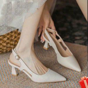 Sục nữ cao cấp cao gót da hạt - Alo davin, mềm mại, êm chân pm01 13