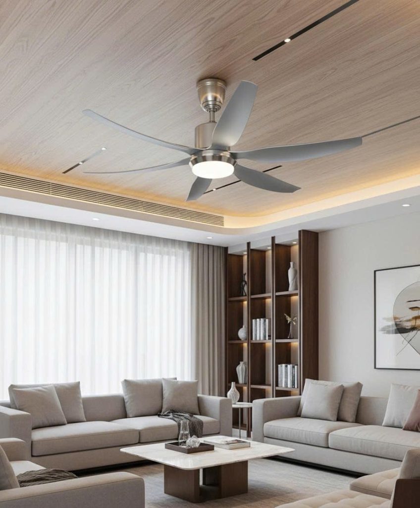 Quạt trần đèn cao cấp sang trọng 6 cánh AKA 11