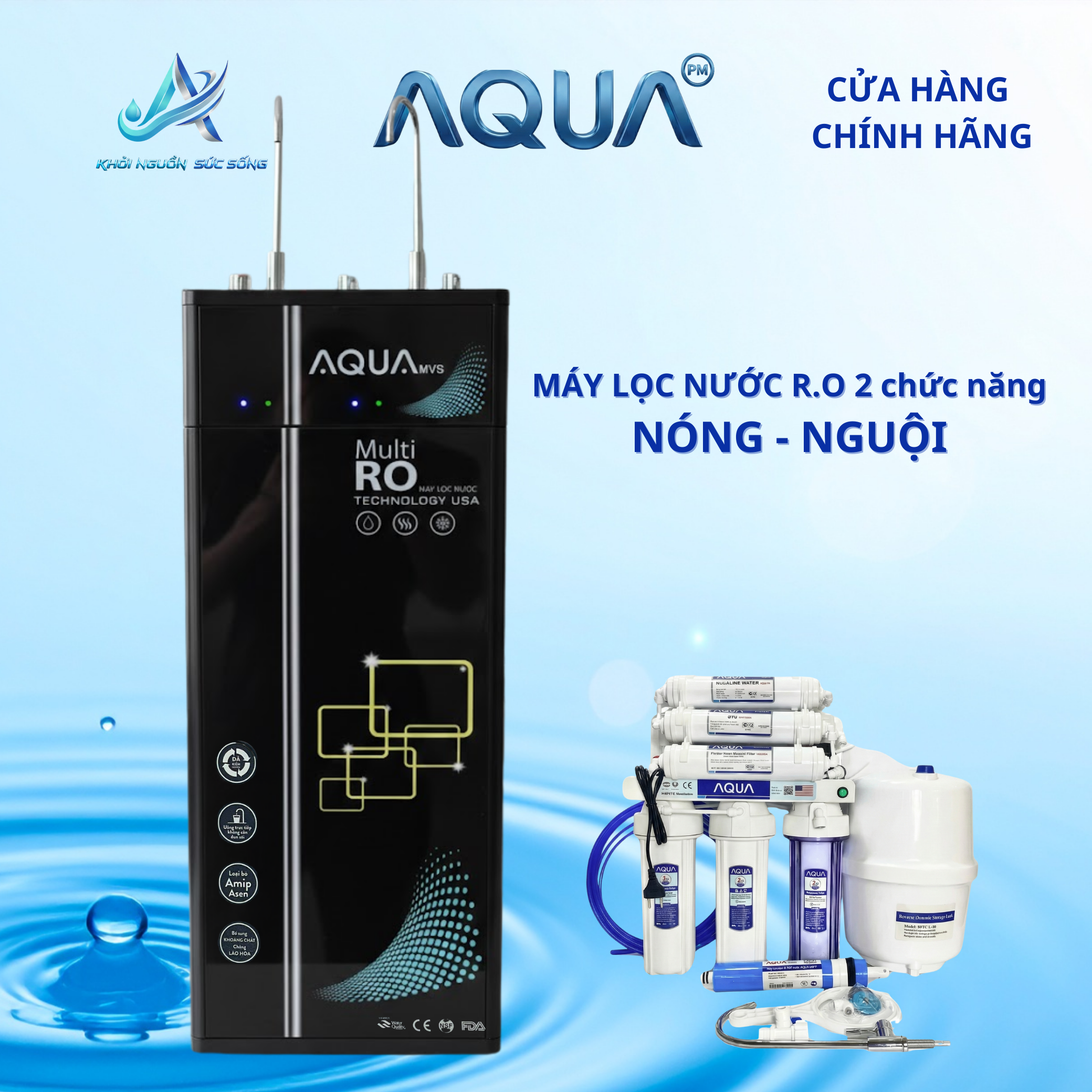 7 MÁY LỌC NƯỚC AQUA R.O 2 chức năng NÓNG - NGUỘI 1