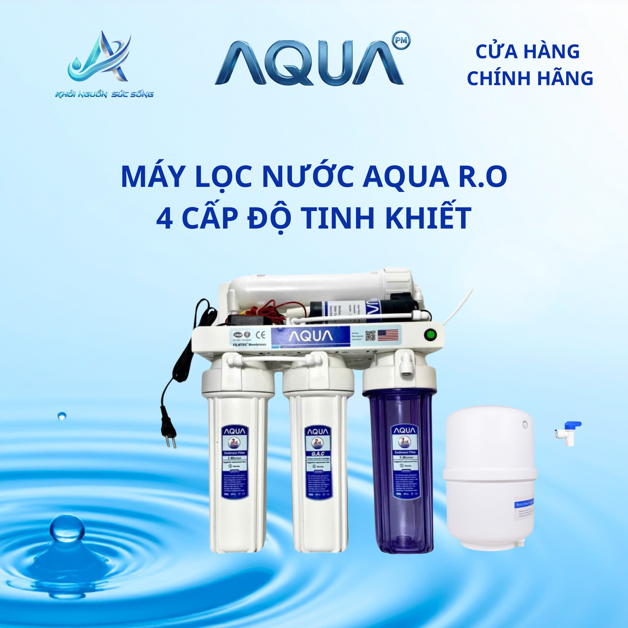 111 MÁY LỌC NƯỚC AQUA R.O 4 CẤP GẦM BẾP AQUA 1